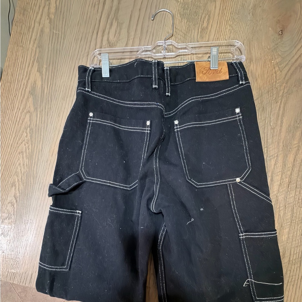 Ford Black Cargo Trousers with Star Accents - Picture 4 of 7